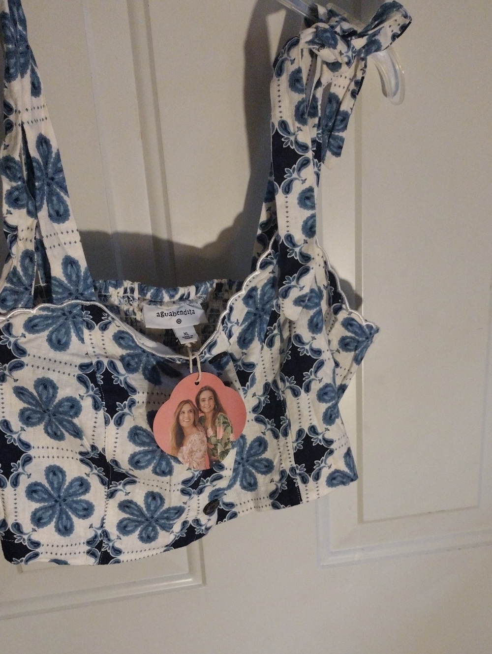 Tie Shoulder Crop Top